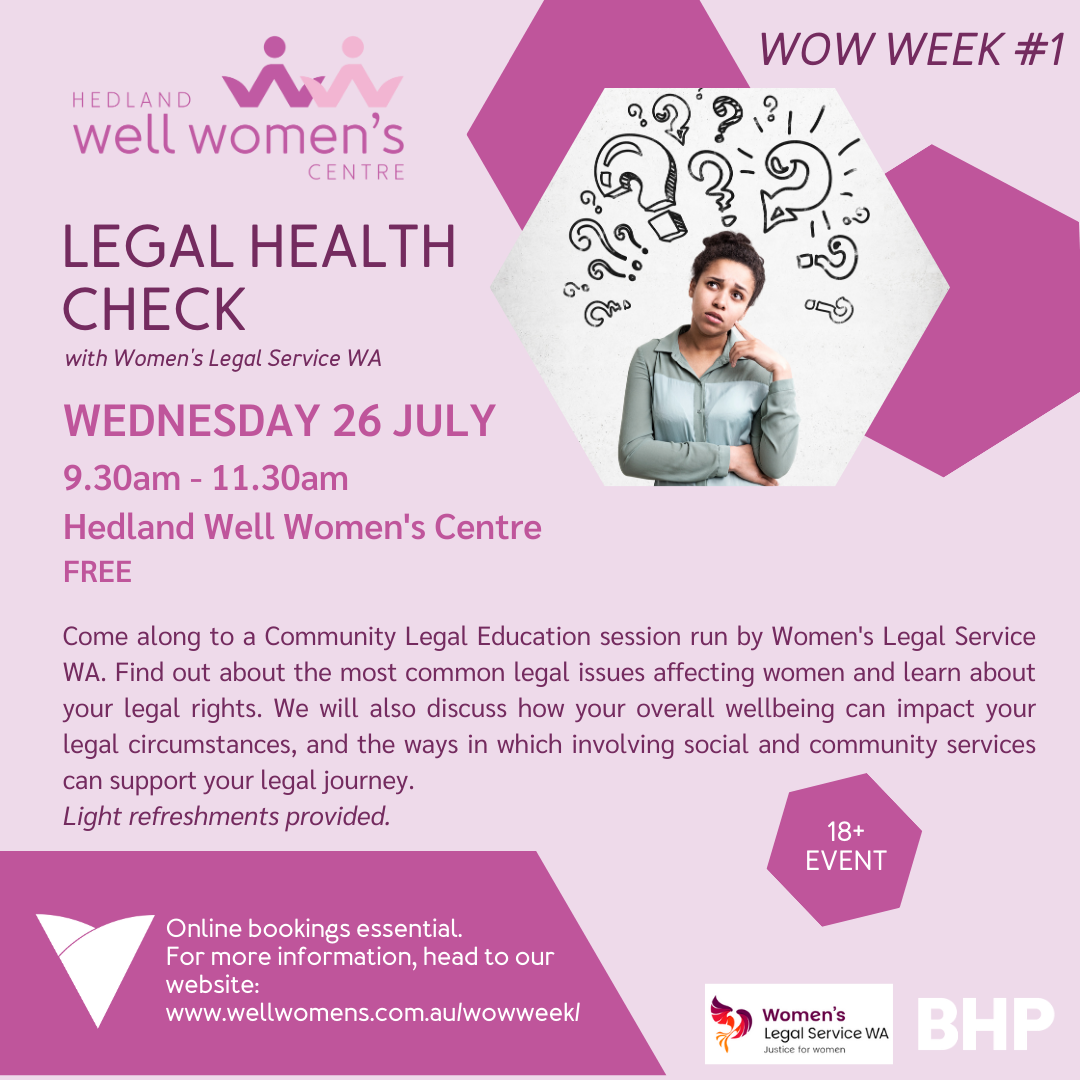 Women's Health Clinic  Hedland Well Women's Centre
