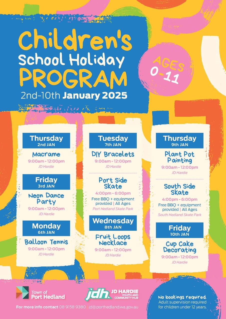 Children's Program - January School Holidays