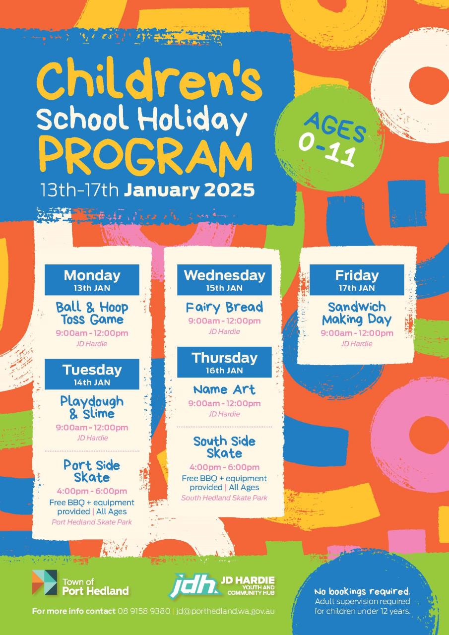 Children's School Holiday Program!